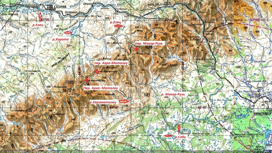 Рис 14. Проходы Арка-Маталоу, Хара-Маталоу и Макар-Рузь