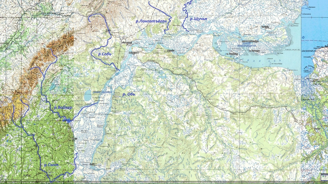 Рис 2. Горные притоки Нижней Оби