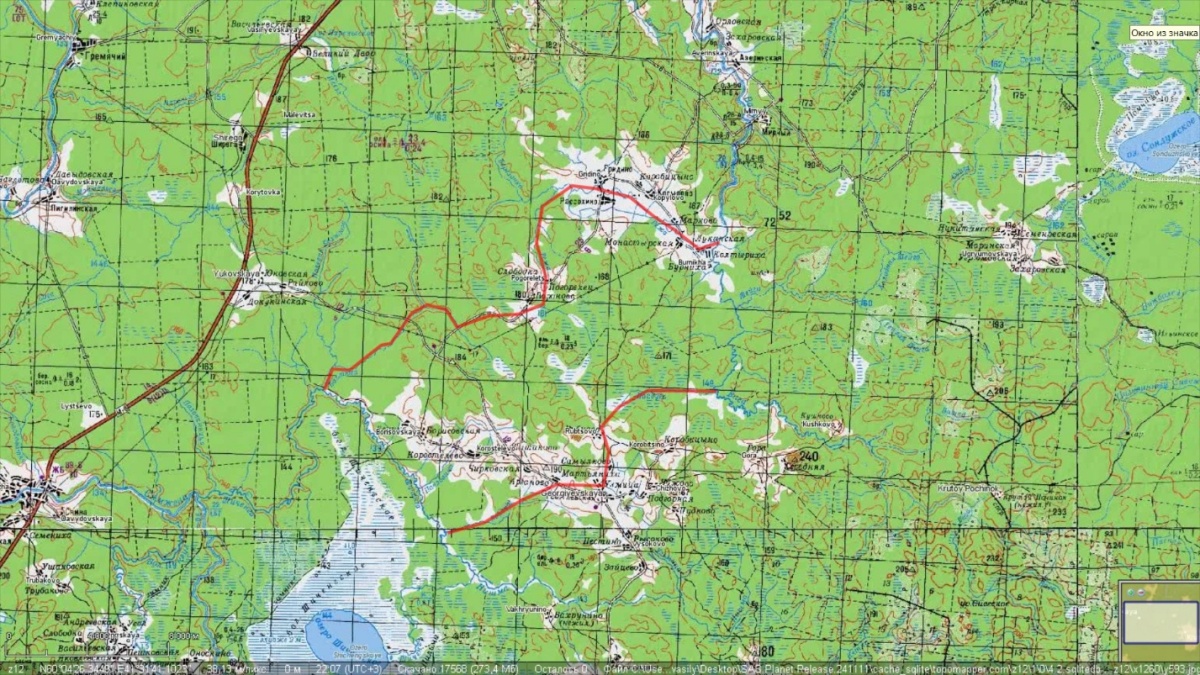 Рис 8. Переходы Сямжена-Вага.