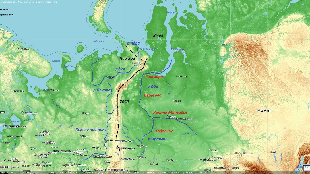 Рис 1. Общий план рассматриваемой территории